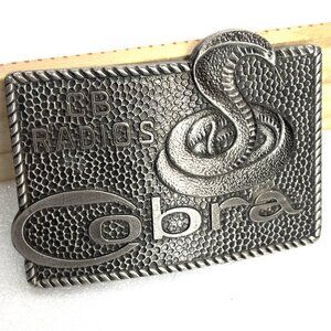 Cobra CB Radio Snake Belt Buckle advertising Vintage